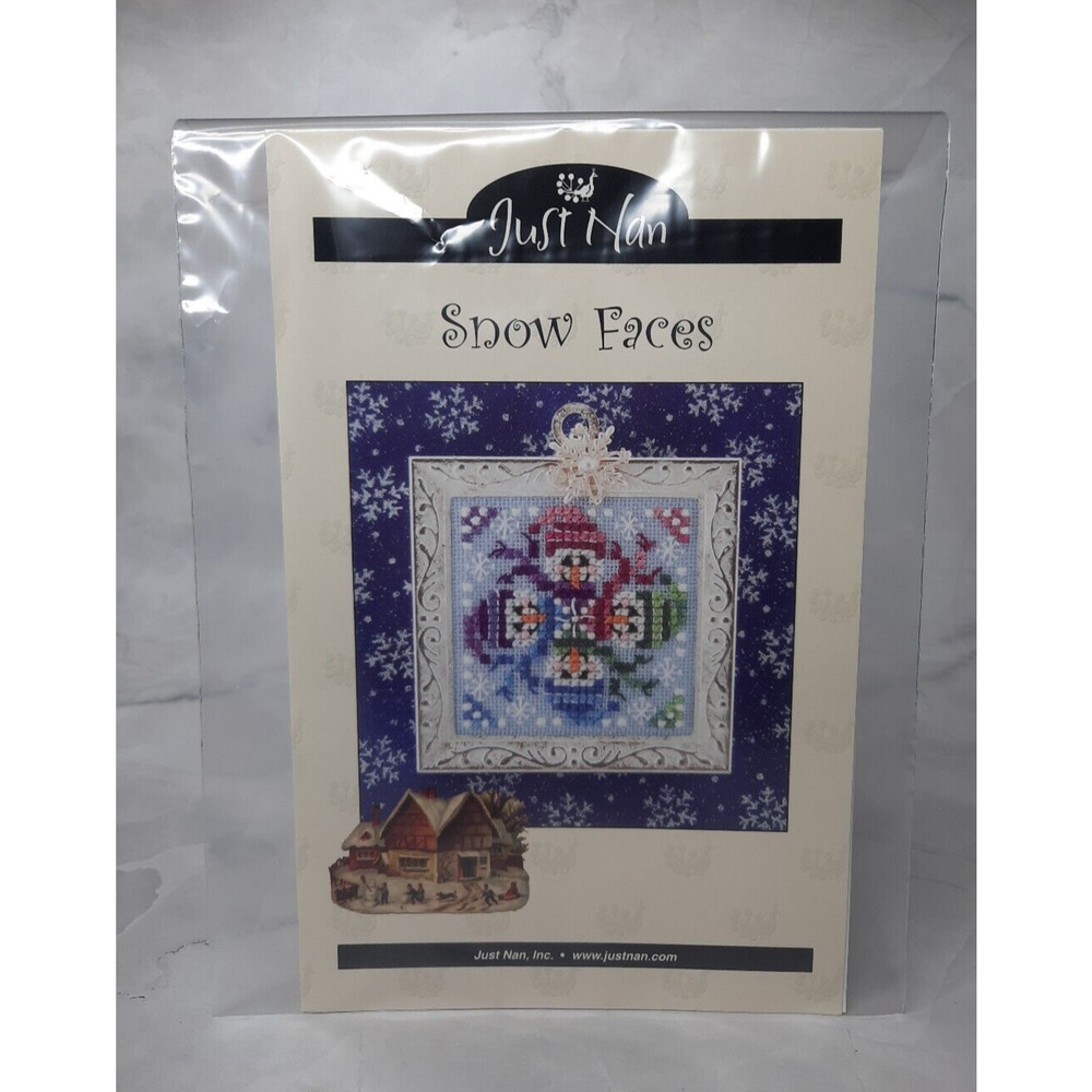 Just Nan WhimZi Seasonals Counted Cross Stitch Pattern SNOW FACES JN156